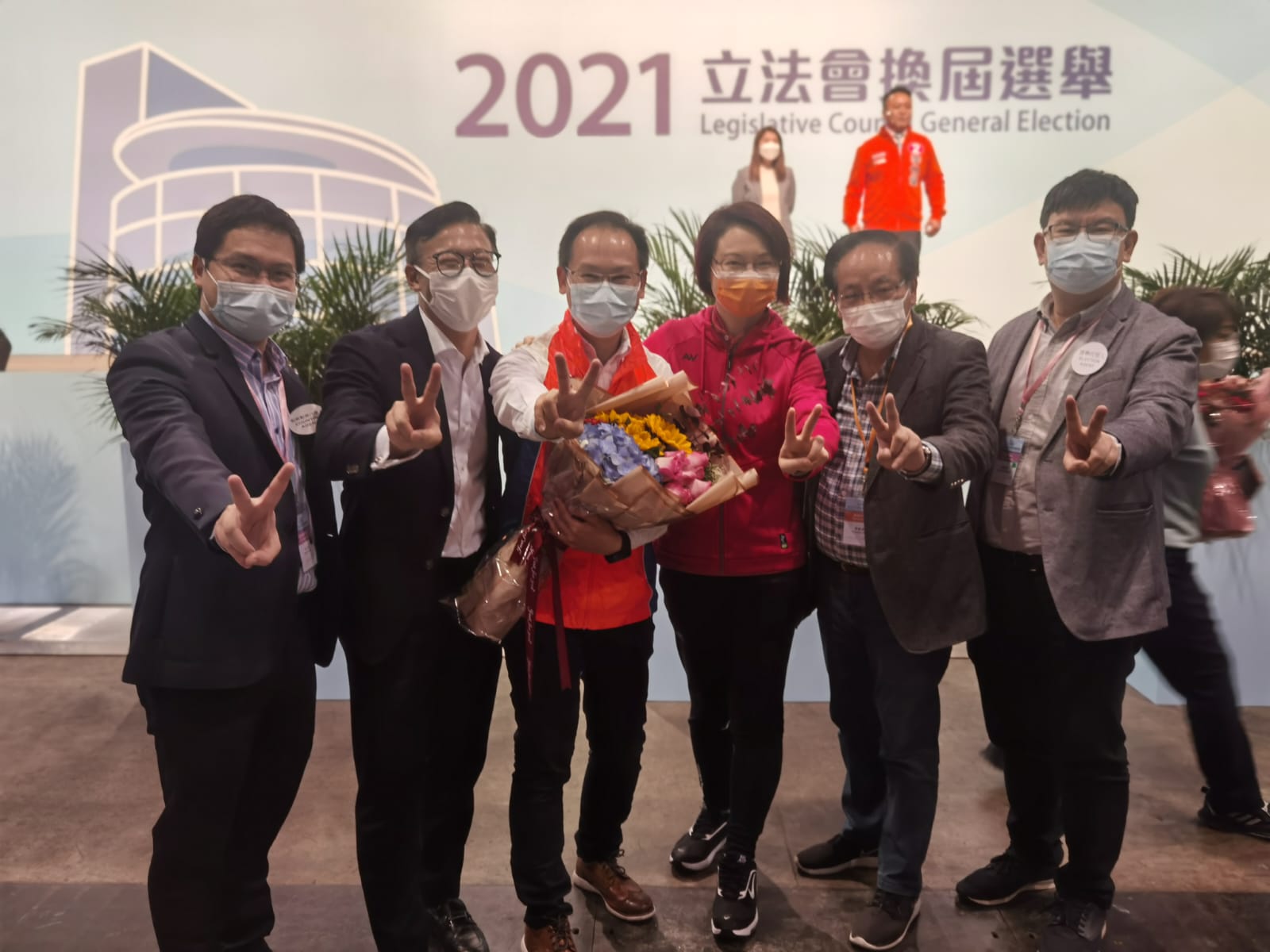 陈议员在2021立法会换届选举的照片。